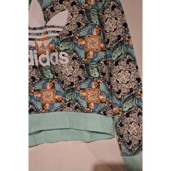 Adidas Origionals Zoo Jungle‎ Print Hooded Sweatshirt Hoodie Size 13-14Y - Picture 2 of 4
